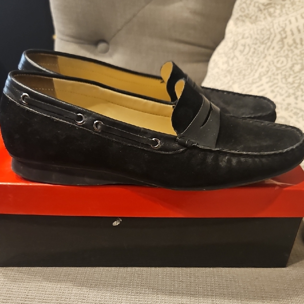 Talbots Black Flats Classic Penny Loafers